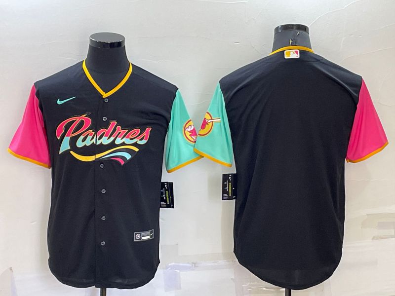 Men San Diego Padres Blank Black City Edition Nike 2022 MLB Jersey->cleveland indians->MLB Jersey